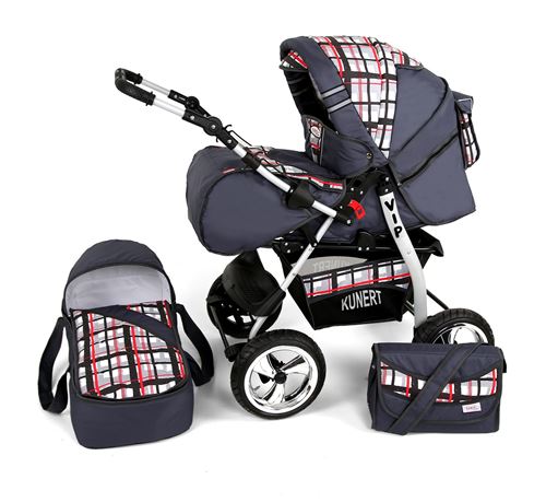 Poussette / Landau combiné 2en1 multifonctions bébé enfant 0-36m avec équipement Roues en caoutchouc Volver