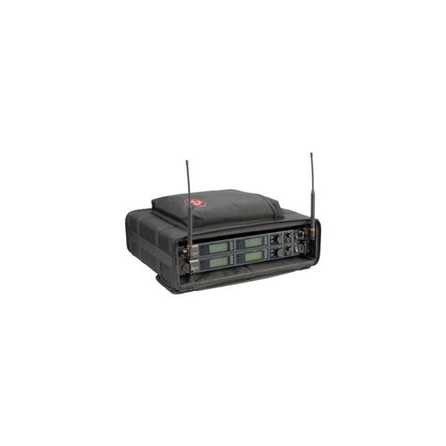 SKB 1SKB-SC192U Etui souple Rack 2U avec Profilés en acier/Fermeture éclair à haute résistance/Poche extérieure/Sangles Noir