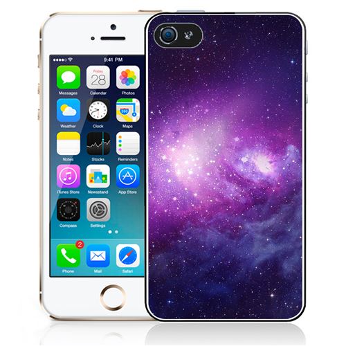 Coque pour iPhone 5C galaxie violet