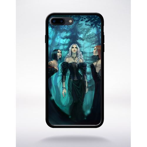 Coque Witches Compatible Apple Iphone 7 Plus Bord Noir Silicone