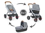 Poussette Bébé Smoby Confort 3 en 1 Gris