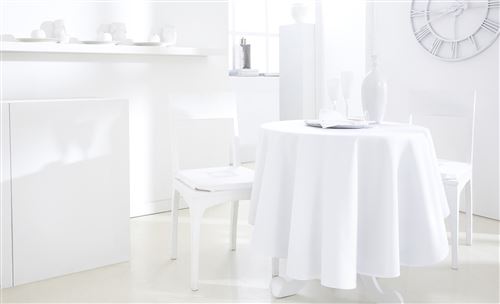 Today nappe ronde polyester, family blanc 180