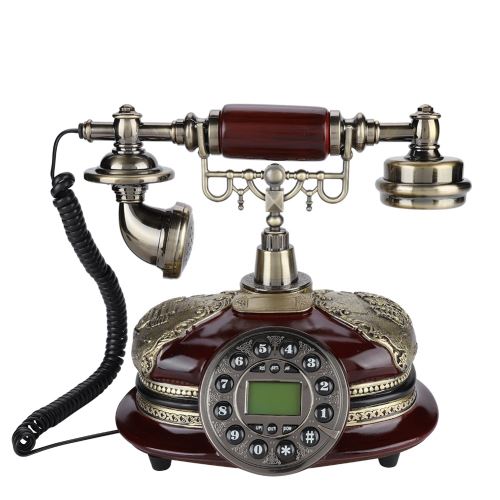 Vintage Téléphonique/Téléphone Rétro / Téléphone Filaire Metal Pour Bureau / Hôtel / Domicile, Système Dtmf / Fsk