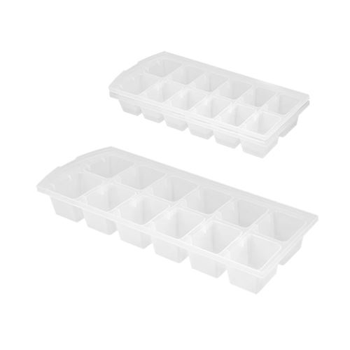 Lot 2 bacs à glaçons - Metaltex - Blanc - Plastique