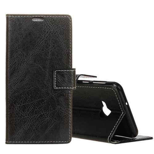 HTC U11 Life Housse Etui Cuir PU Effet Peau rétro Noir ALS53154