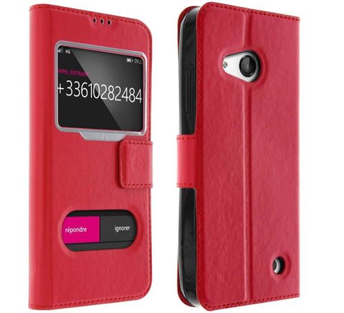 Etui Décrochage Appel NOKIA LUMIA 550 -Rouge