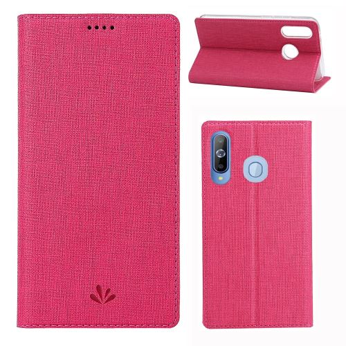 Etui en PU support pour lecteur de carte rose pour votre Samsung Galaxy A8s/A9 Pro (2019)