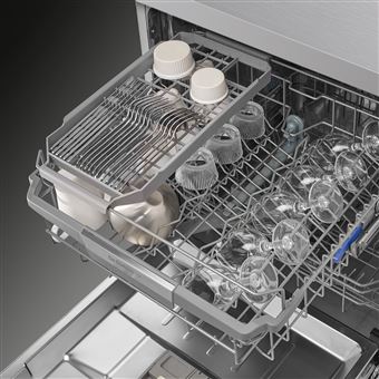 De Dietrich DCJ424DQX-01 - Lave-vaisselle - encastrable - Niche - largeur : 60 cm - profondeur : 58 cm - hauteur : 82 cm - inox/noir
