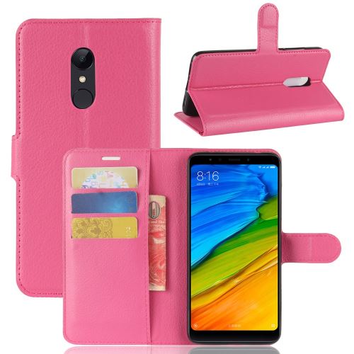 Etui en PU stand de la rose litchi pour Xiaomi Redmi 5