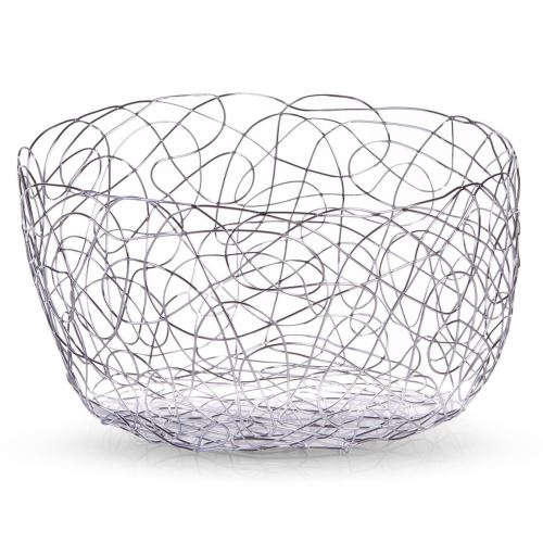Zeller 2058013 Corbeille à Fruit Rond Chrome 22 x 12 cm