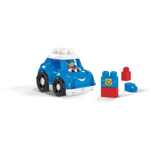 VEHICULE A CONSTRUIRE - ENGIN TERRESTRE A CONSTRUIRE MEGABLOKS - Lil'Véhicule Voiture de Police - 12 mois et +