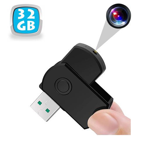 CLE USB Camera Espion Caméscope et Batterie integré 32 GO Max ENREGISTREUR Video Photo pour la sécurité et Surveillance 