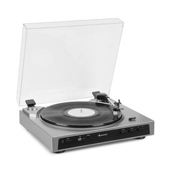 95 Sur Platine Vinyle Auna Fullmatic Tourne Disque Automatique Pre Amplifiee Avec Port Usb Pour Numerisation Argent Platine Vinyle Achat Prix Fnac