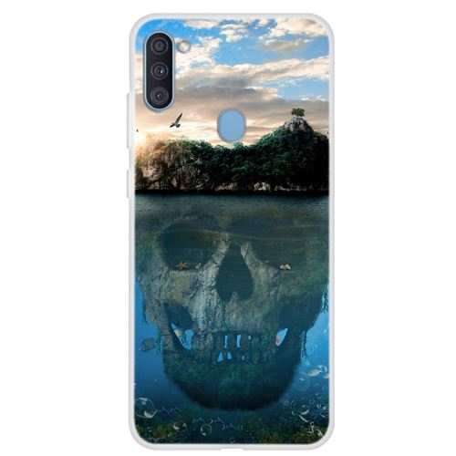 Coque en TPU impression de motifs crâne pour votre Samsung Galaxy A11