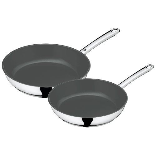 Wmf 0741609990 lot de 2 poêle en cromargan avec revêtement en céramique