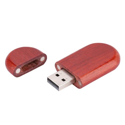 Générique Clé De Stockage En Bois De Mémoire Flash Usb 2.0 En Bois De Palissandre Ovale Avec Disque 32Gb De Box U