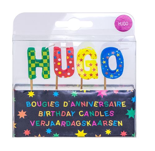 Bougies d'anniversaire prénom Hugo