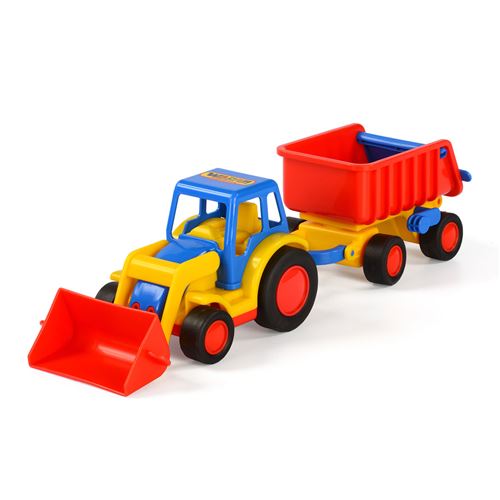 Tracteur Polesie Basics avec pelle et remorque