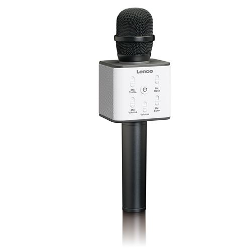 Lenco BMC-080 Bluetooth Speaker & Karaoke mic - Karaoké portatif - 6 Watt - gris