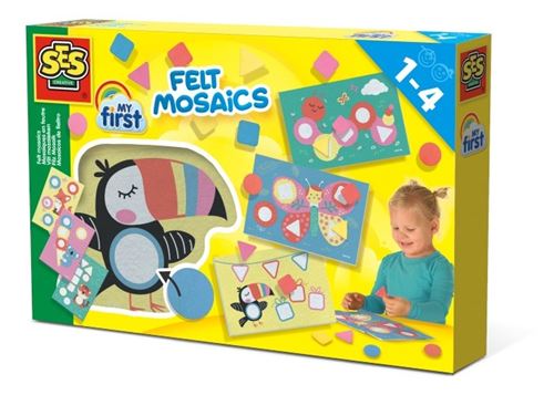 SES Creative mosaïques en feutre 30 x 20 cm multicolores