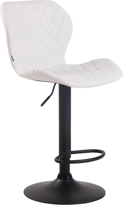 CLP Tabouret de bar Cork en similicuir , Noir/Blanc