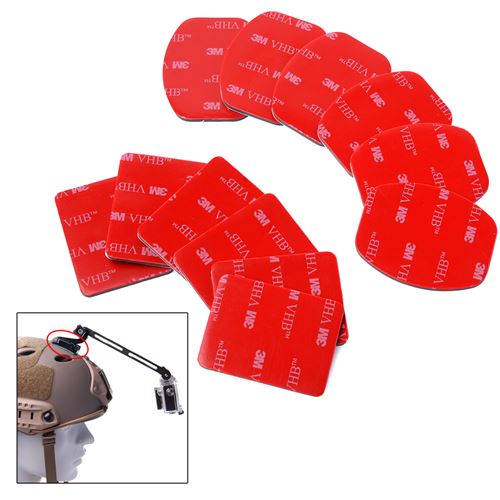 XCSOURCE® Kit 12 pcs Accessoires pour Casque fixation plate incurvée adhésif pour Gopro Hero 1 2 3 3+ 4 OS85