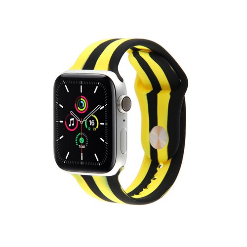 Bracelet en silicone avec coque de protection pour Apple Watch Series 6/ SE/ 5/ 4 44mm - Multicolore#11(Taille L)