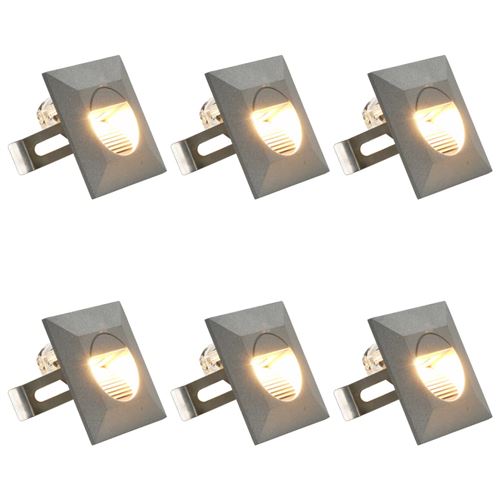 Vidaxl Argent Appliques Murales Led D'extérieur 6 Pcs 2 W É Carré - Image 2