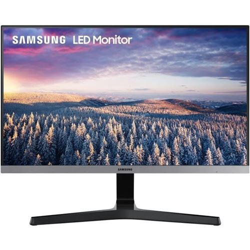 Samsung S24R350FHU - SR350 Series - LED-monitor - 24 (23.8 zichtbaar) - 1920 x 1080 Full HD (1080p) @ 75 Hz - IPS - 250 cd/m² - 1000:1 - 5 ms - HDMI, VGA - donkergrijs/blauw