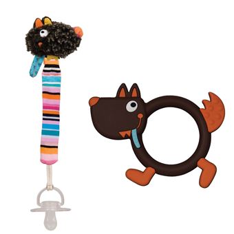 Ebulobo Lot Hochet De Dentition Pour Bébé En Silicone Et Attache Tétine  Louloup Gris - Hochet - Achat & Prix | Fnac