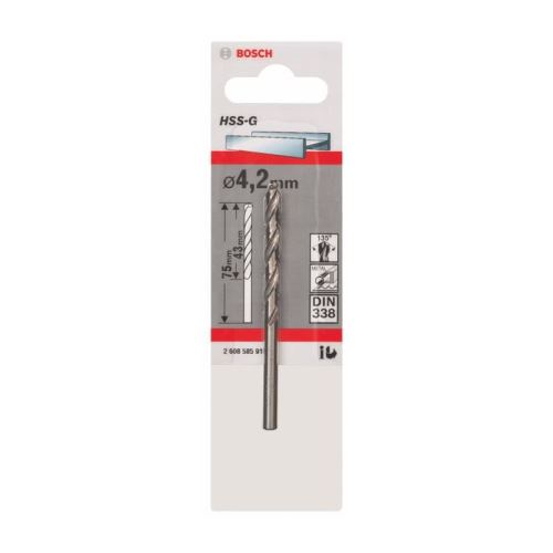 Mèche, Foret et Burin Bosch Foret pour Le Métal Din 338 Hss - Ø 10,5 Mm - Longueur : 133 Mm