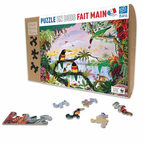 Puzzle 100 pièces LA JUNGLE Puzzle Michele Wilson Multicolore