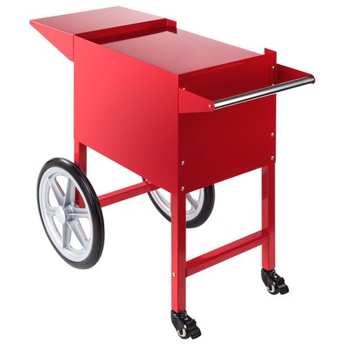 Chariot à popcorn professionnel acier rouge