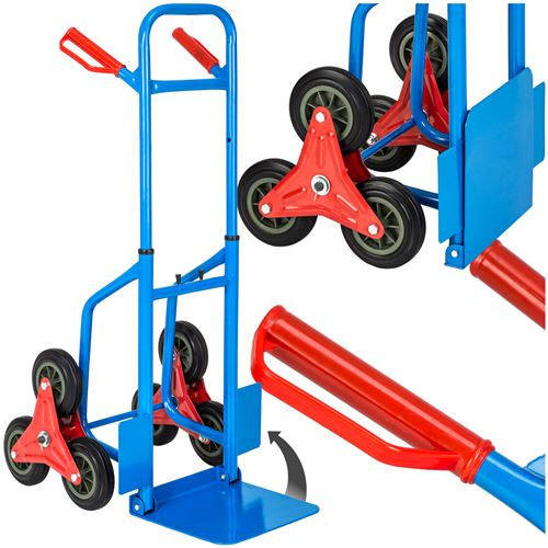 TecTake Diable monte escalier 100 kg avec plateau pliable