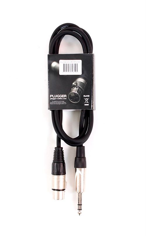 PD Connex Câble Audio Cordon XLR Mâle/Jack 6,35 Stéréo - 3m