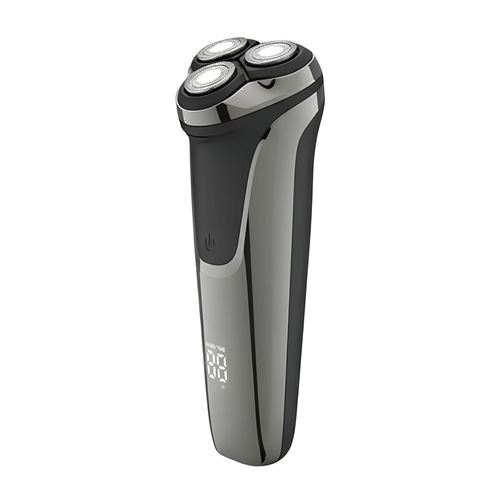 Rasoir Rotatif Electrique Intelligent Etanche Rechargeable avec 3 T&ecirc;tes Gris