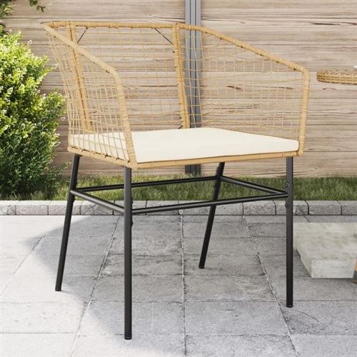 Non Communiqué Marron Vidaxl Chaises De Jardin Lot De 2 Et Coussins Rotin, Siège De Jardin, Siège D'extérieur, Chaise D'extérieur, Siège De 369101