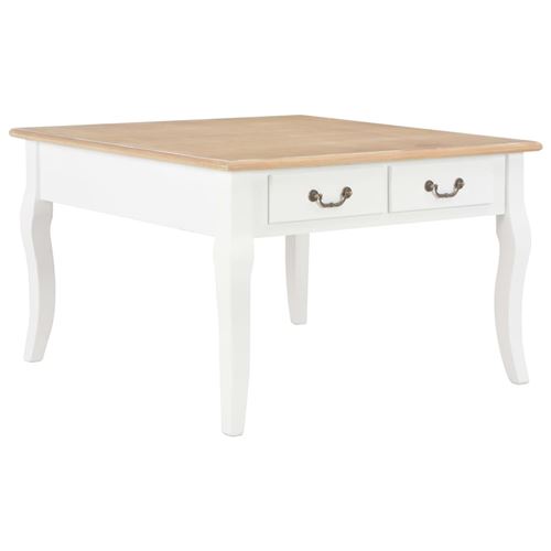 vidaXL Table basse Blanc 80 x 80 x 50 cm Bois