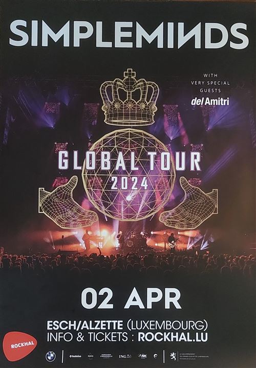Affiche - Simple Minds - 2024 - Global Tour - 60x84cm État correct - N/A reconditionné disponible sur Fnac
