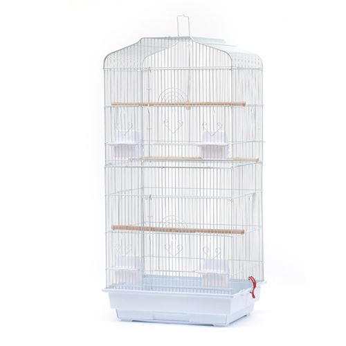 Meilleurs prix pour Cage Oiseau B.LIVEM® Portable pour Perruches, Perroquets Blanc 46*36*92cm