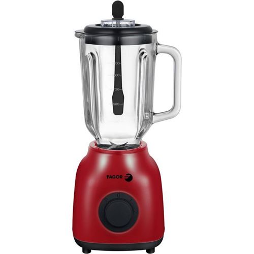 FAGOR Blender 2-en-1 - - FGB2153 - 400 W - Bol en verre gradu&eacute; 1,5 L - Rouge