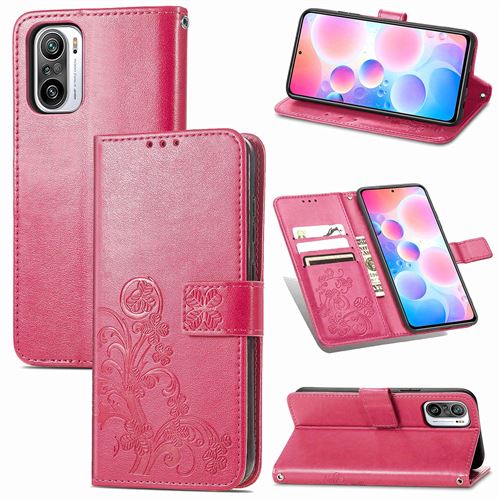 MPFRANCE Housse pour Xiaomi Redmi Note 10 Pro Max Rose [Fleur de Lys]