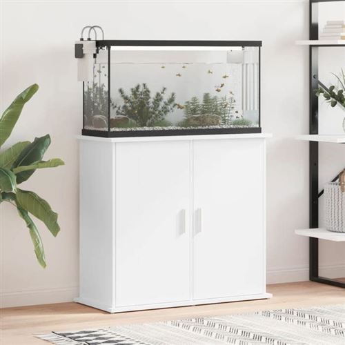 Vidaxl - Support pour aquarium blanc 81x36x73 cm bois d'ingénierie