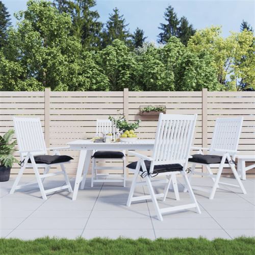 vidaXL Coussins de chaise 4 pcs Anthracite 40x40x7 cm Tissu