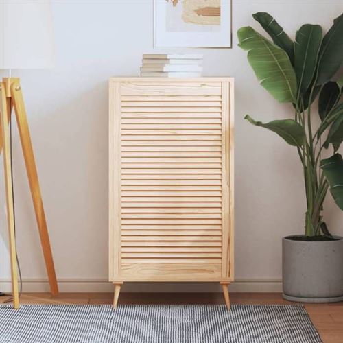 vidaXL Porte à persiennes Bois de pin massif 99,3x59,4 cm