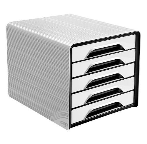 Non Communiqué Blanc/Noir Module De Classement Cep Smoove Arctic 5 Tiroirs