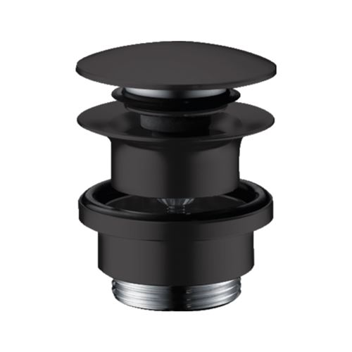 Hansgrohe Waste set brass push-open for basin & bidet mixers - Matt Black - 50100670