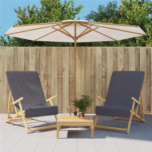 vidaXL Serviettes de plage 2 pcs anthracite 60x135 cm tissu 400 GSM