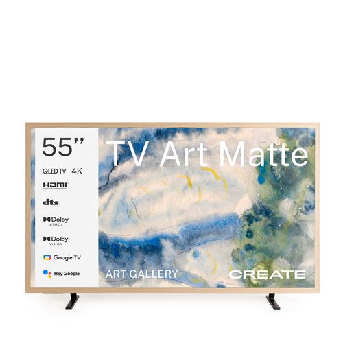TV ART MATTE Téléviseur intelligent QLED 4K 55' avec écran antireflet et galerie d'art