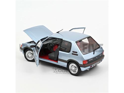 Voiture Miniature de Collection NOREV 1-18 - PEUGEOT 205 GTI 1.6L - 1988 -  Topaze Blue - 184857